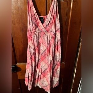 Faded Glory Pink Plaid Dress